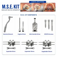 Dispositifs d'expansion squelettique maxillaire MSE pour orthodontie dentaire, vis d'implant 8/10/12mm, clé à cliquet/mini tournevis manuel, kit de démarrage 1