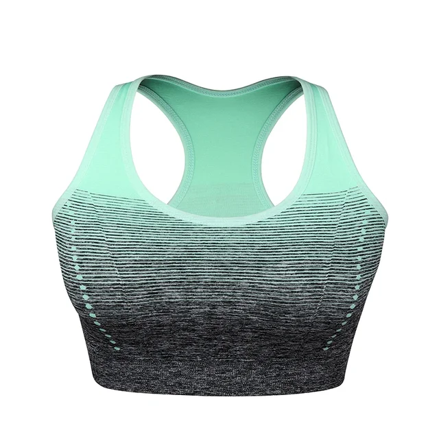 Sports Bra High Stretch Breathable Top Fitness Women Padded for Running Yoga Gym Seamless Crop Bra Gradient Sport Bra 4