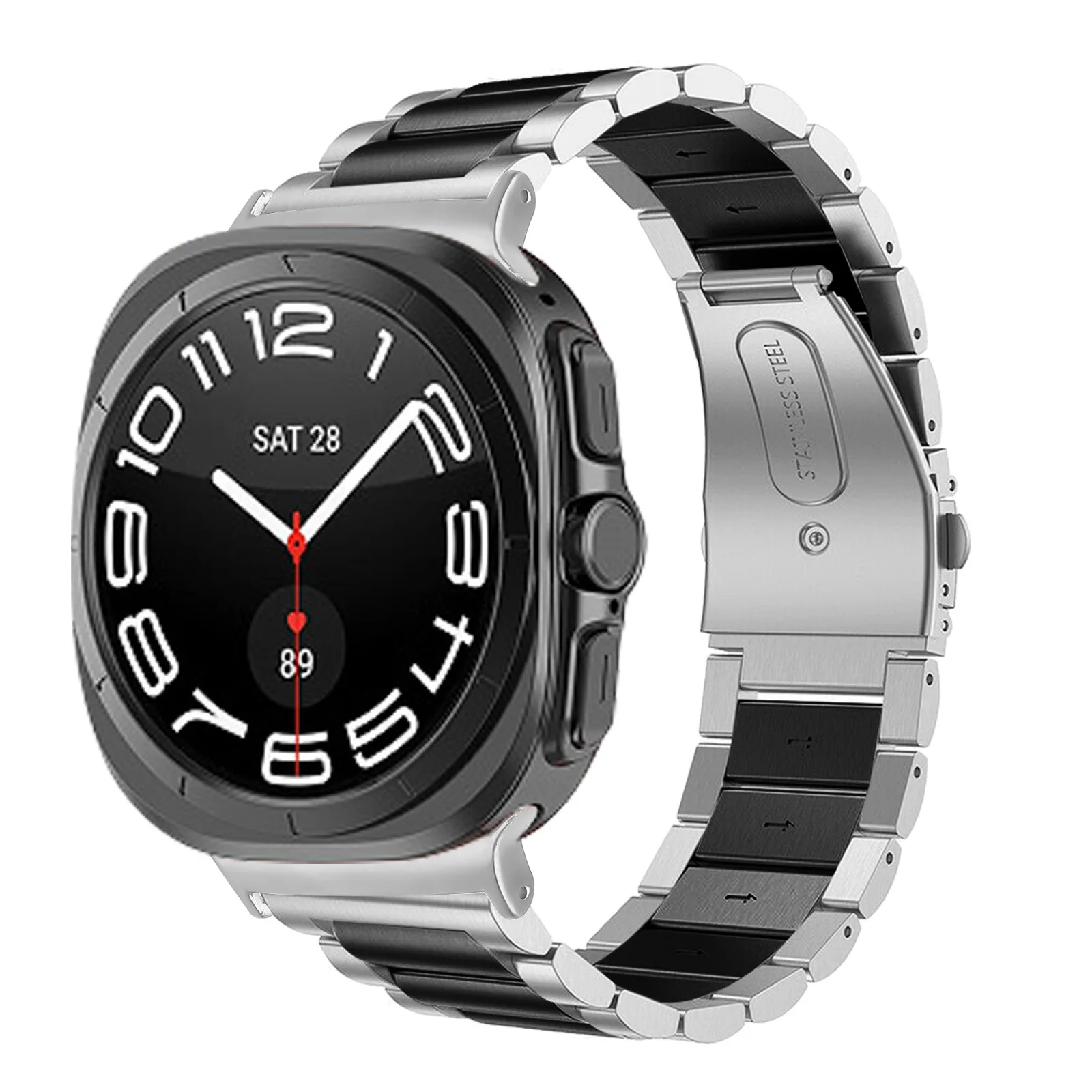 Luxury Stainless Steel Watch Strap - No Gap Metal Band Bracelet