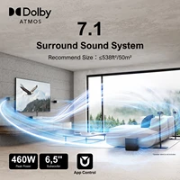 ULTIMEA Poseidon D80 7.1 Surround Soundbar with Dolby Atmos, Wireless Subwoofer&4 Speakers, Home Theater System with APP Control - Image 2