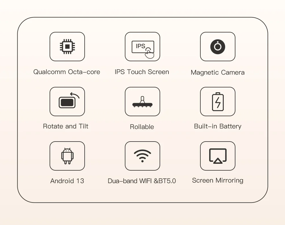 32 Inch 128GB Portable Smart TV 13MP Camera with Remote Control Android OS Full