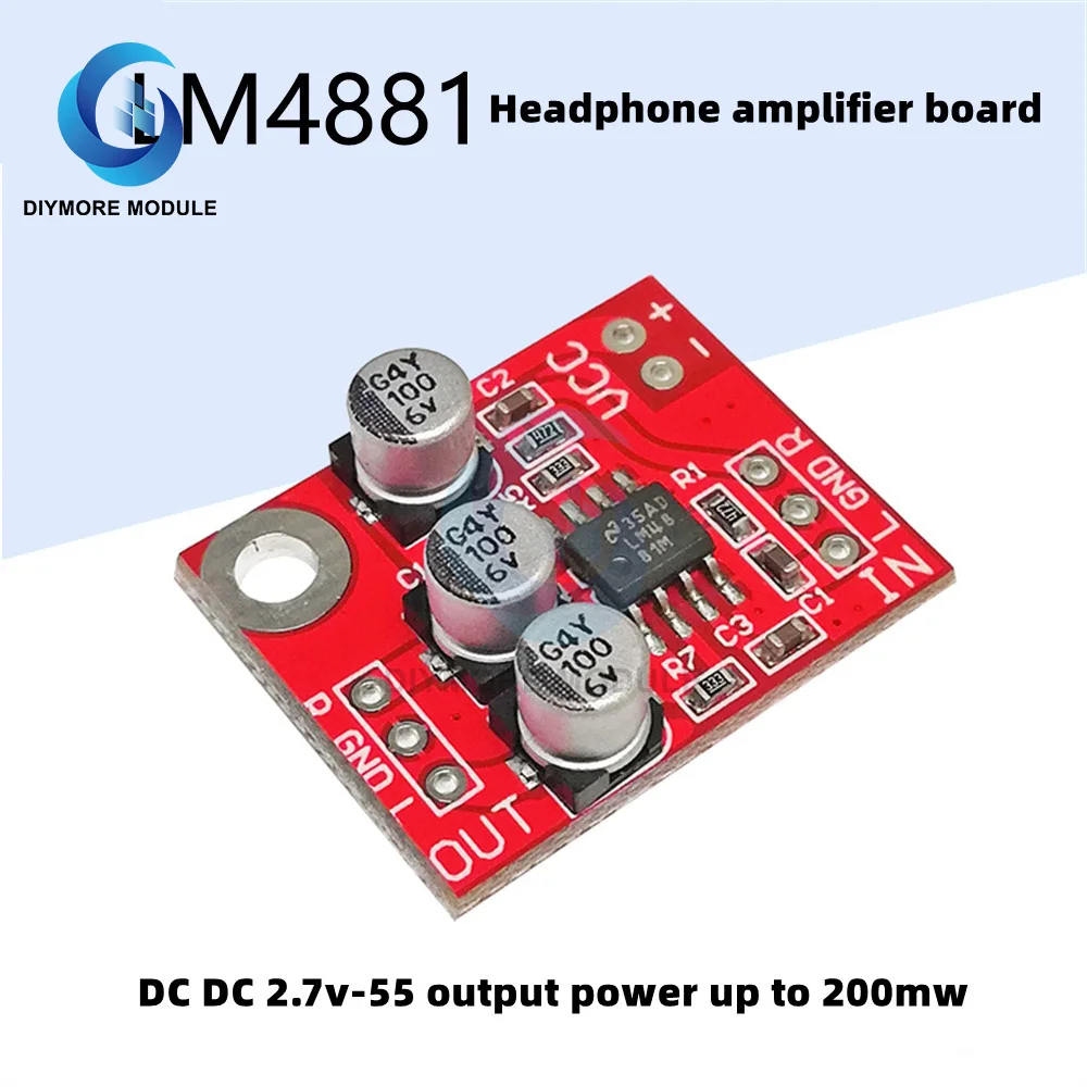 LM4881 headphone amplifier board headphone amplifier module can be used