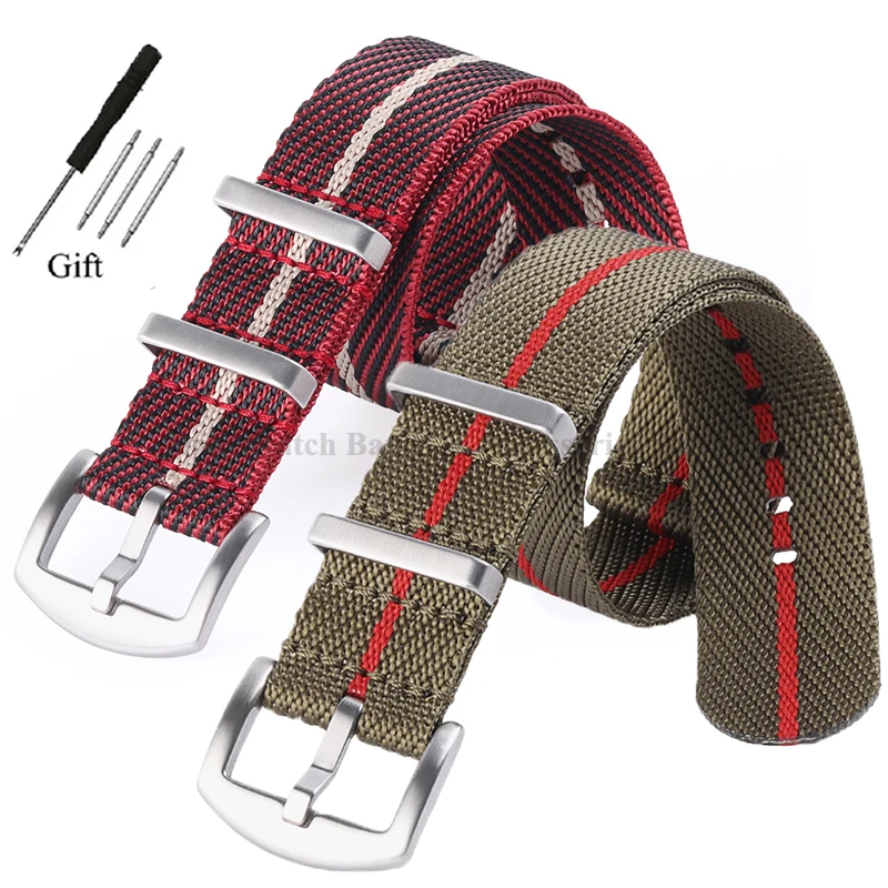 Premium Nylon Canvas Military Watch Strap - Soft Fabric Belt Bracelet