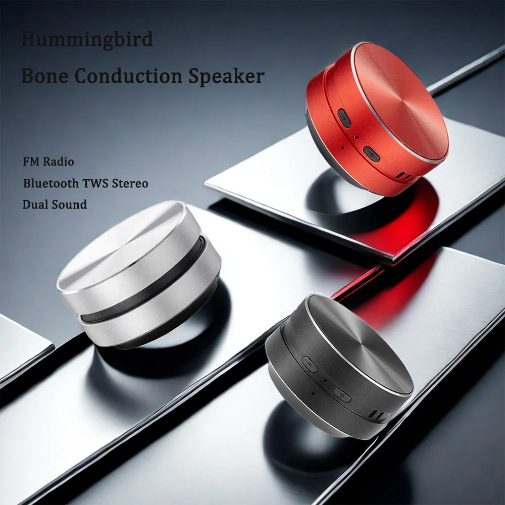 2024 horké kost conduction reproduktor bluetooth-compatible TWS bezdrátový stereo řádný kolibřík reproduktor s FM rádio dropshipping