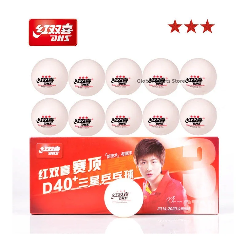 Original DHS 3 Star D40+ Table Tennis Ball 3STAR Seamed ABS Balls