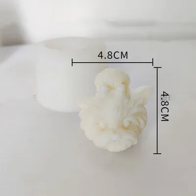 3D Shih Tzu Cute Dog Aromatherapy Plaster Handmade Soap Mold Candle Mold Chocolate Baking Cake Decoration Silicone