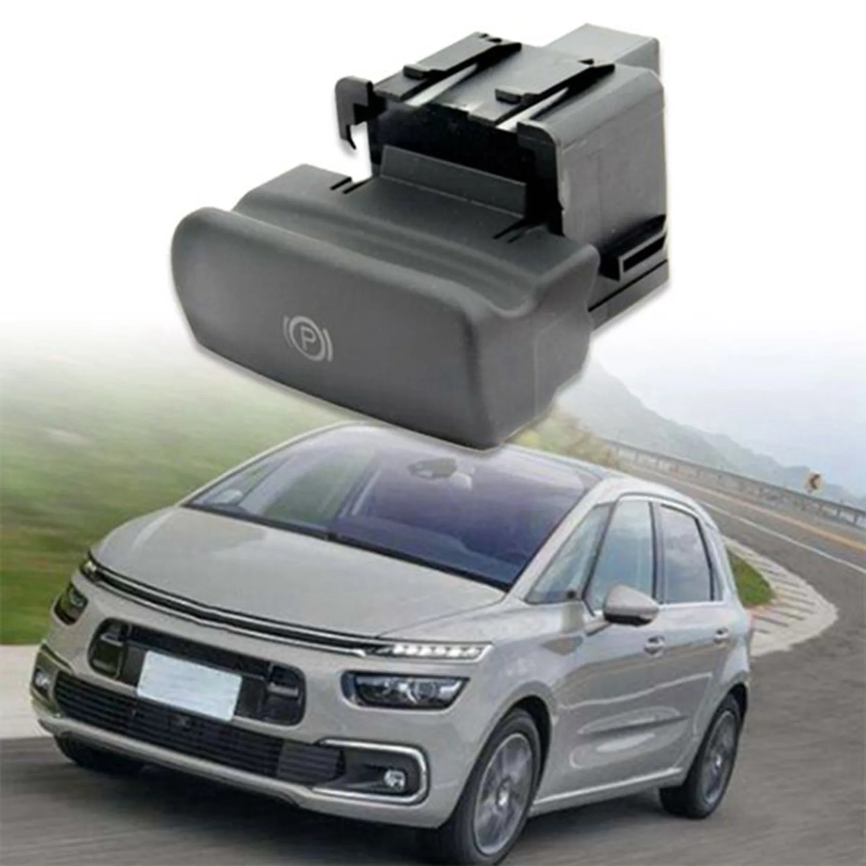 

Car Electronic Handbrake Switch Parking Brake for Peugeot 3008 470702 470703 470706 Bright Black