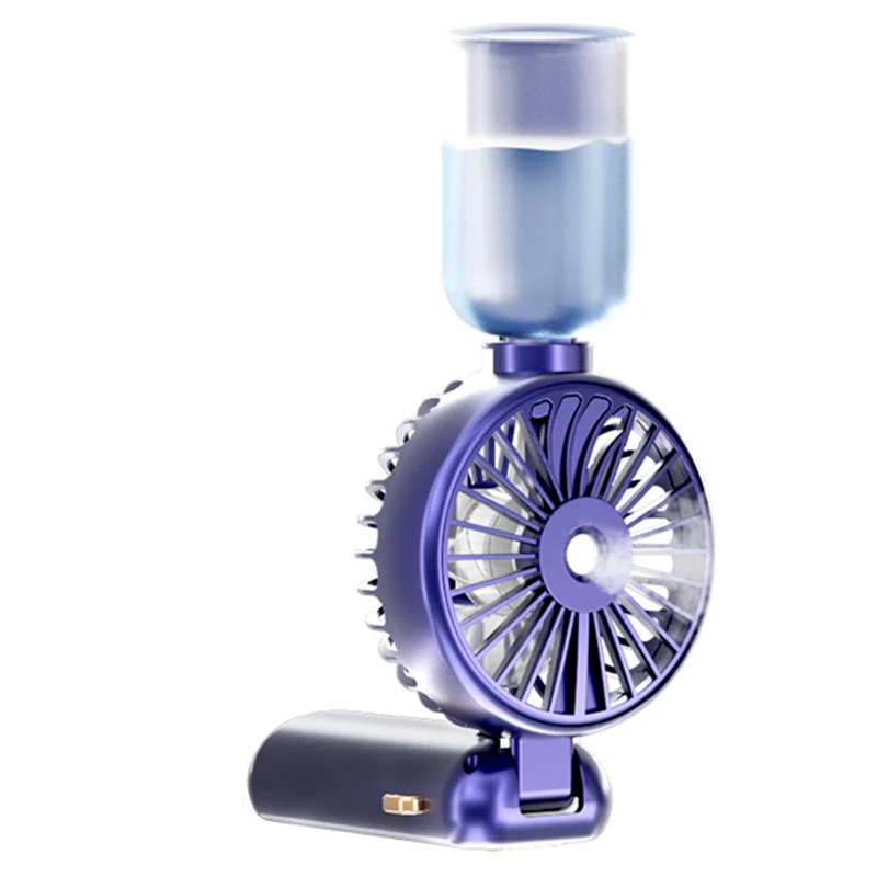 

5000Mah Portable Spray Mist Fan With LCD Display USB Mute Wireless Mini Electric Fan Rechargeable Spray Water Fan