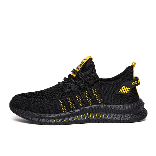 Abhoth Running Shoes Comfortable Light Casual Men's Sneaker Breathable Non-slip Wear-resistant Outdoor Walking Men Sport Shoes 66 Yellow