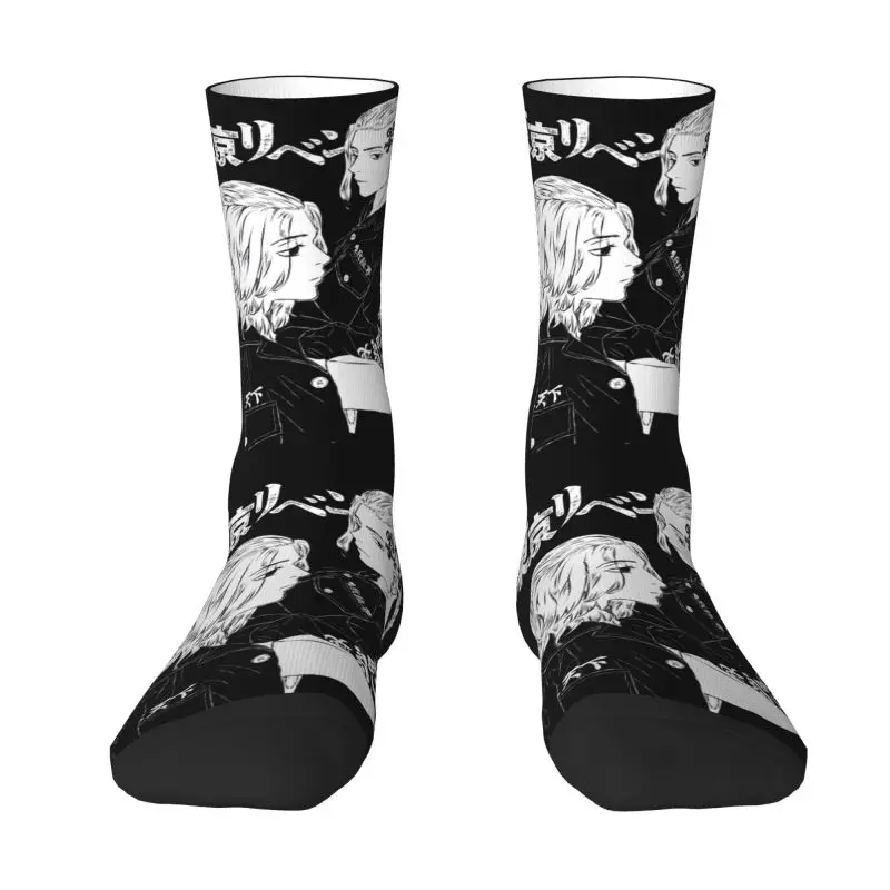 

Draken And Mikey Dress Socks Men Women Warm Funny Novelty Tokyo Revengers Crew Socks