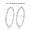 Serenity 31cttw 5mm D Color Moissanite Hoop Earrings For Women Wedding Bridal S925 Silver Earrings Anniversary Gift Fine Jewelry 2