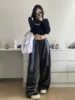 MEXZT Oversized Striped Sweatpants Women Y2K Streetwear Cargo Pants Harajuku Wide Leg Joggers High Waist Baggy Sports Trousers 4