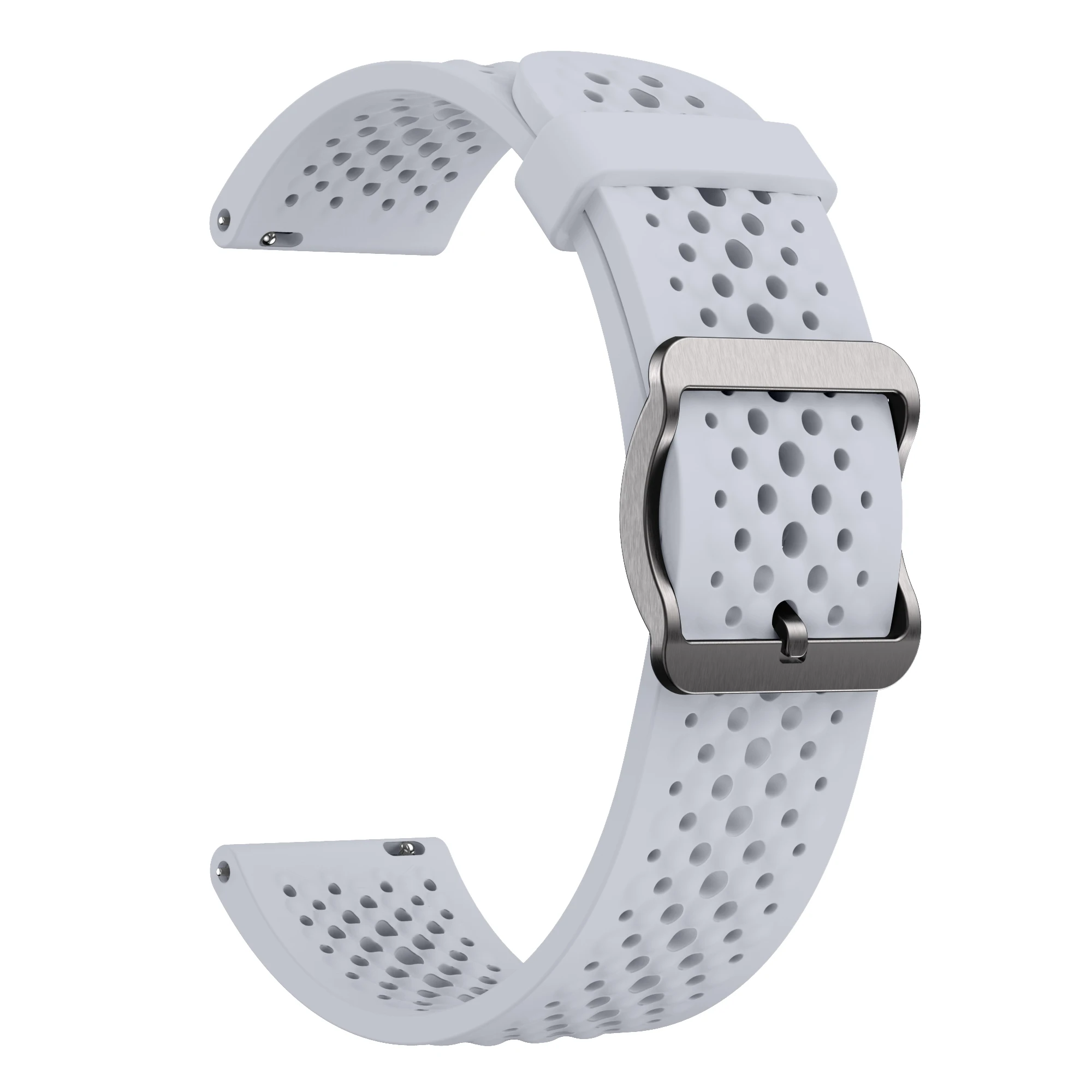 Breathable Silicone Sport Wristband, 22mm Strap