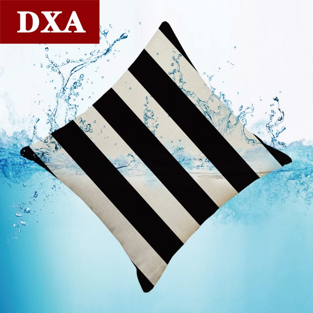 

45x5 черный белый чехол для подушки с геометрическим рисунком водонепроницаемый льняной чехол для подушки домашний декор маслостойкий чехол для подушки для гостиной