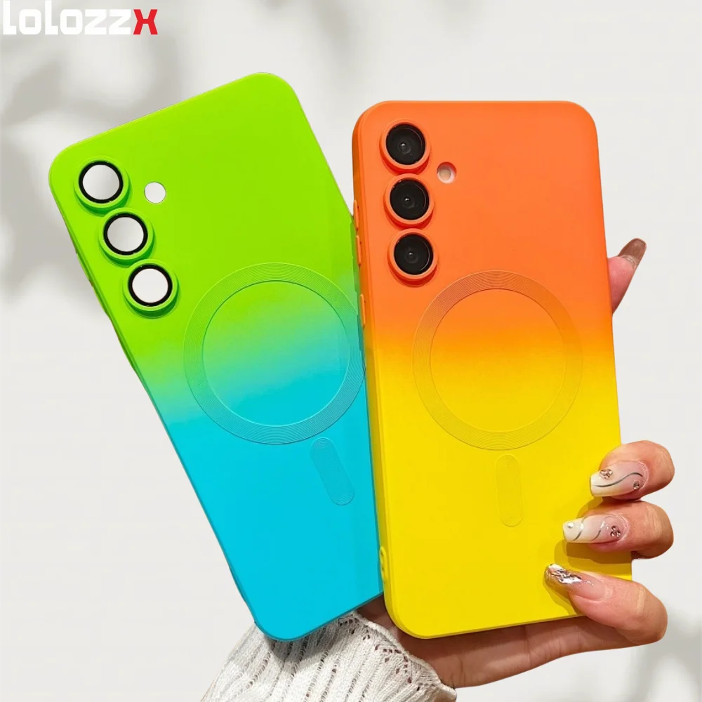 Gradient Soft Magnetic Phone Case with MagSafe-Compatible Cover