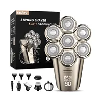 Electric Head Shaver for Bald Men 7 Blades Floating Razor Hair Trimmer USB Rechargeable LED Display Waterproof Beard Shavers 1
