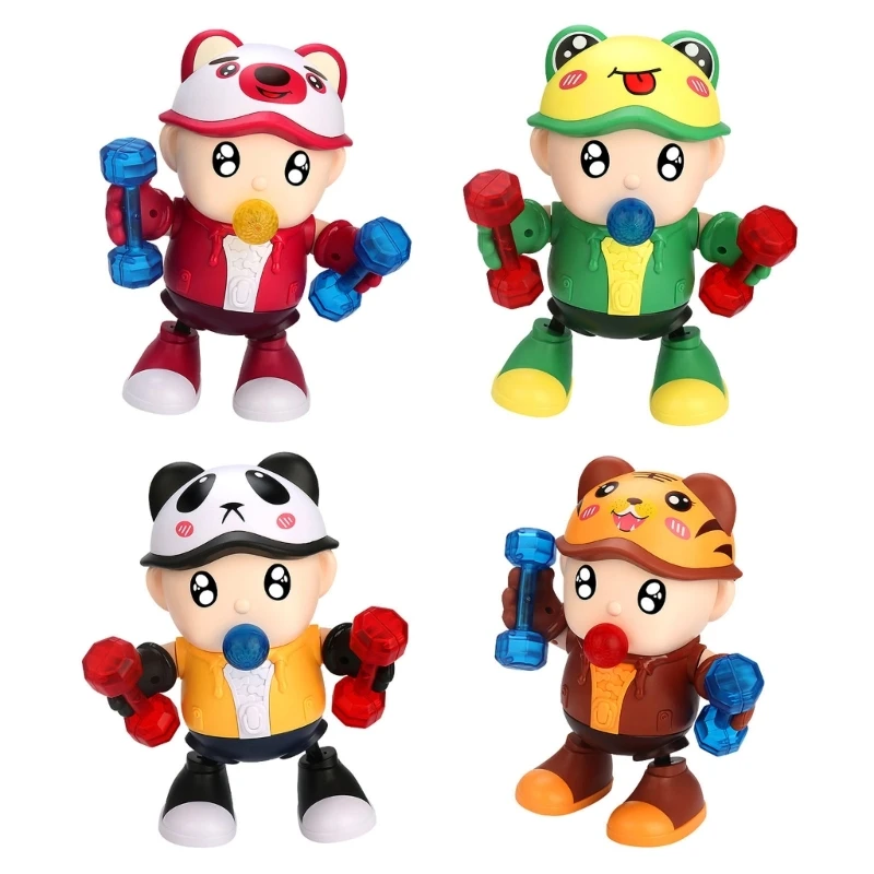 

Electric Dancing Baby Toy Light Music Cartoon Fitness Baby Toy Crawling Toy