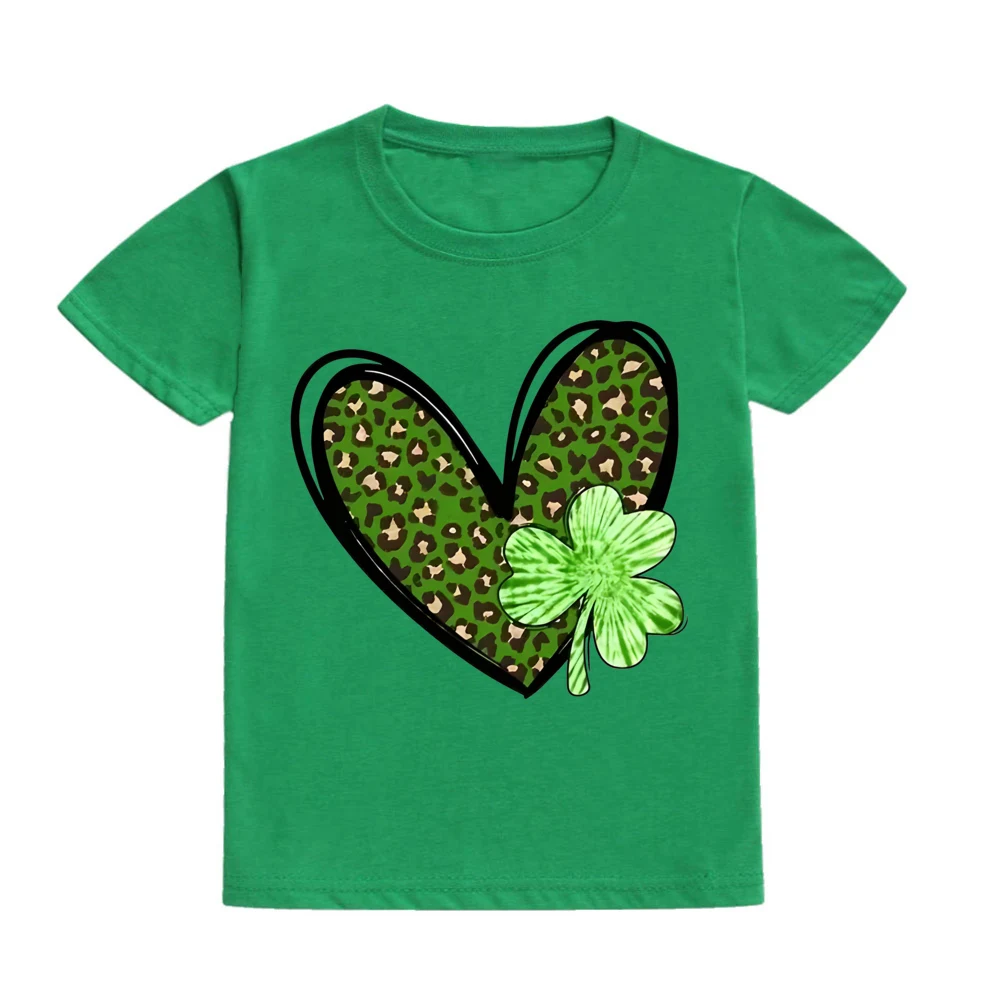 Kids St. Patrick's Day Shirt Clover in Heart Kids St Paddys Day Shirt Boy Girl Shamrock Heart Tee St. Patricks Day Toddler Tee 6