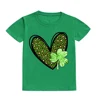 Kids St. Patrick's Day Shirt Clover in Heart Kids St Paddys Day Shirt Boy Girl Shamrock Heart Tee St. Patricks Day Toddler Tee 6