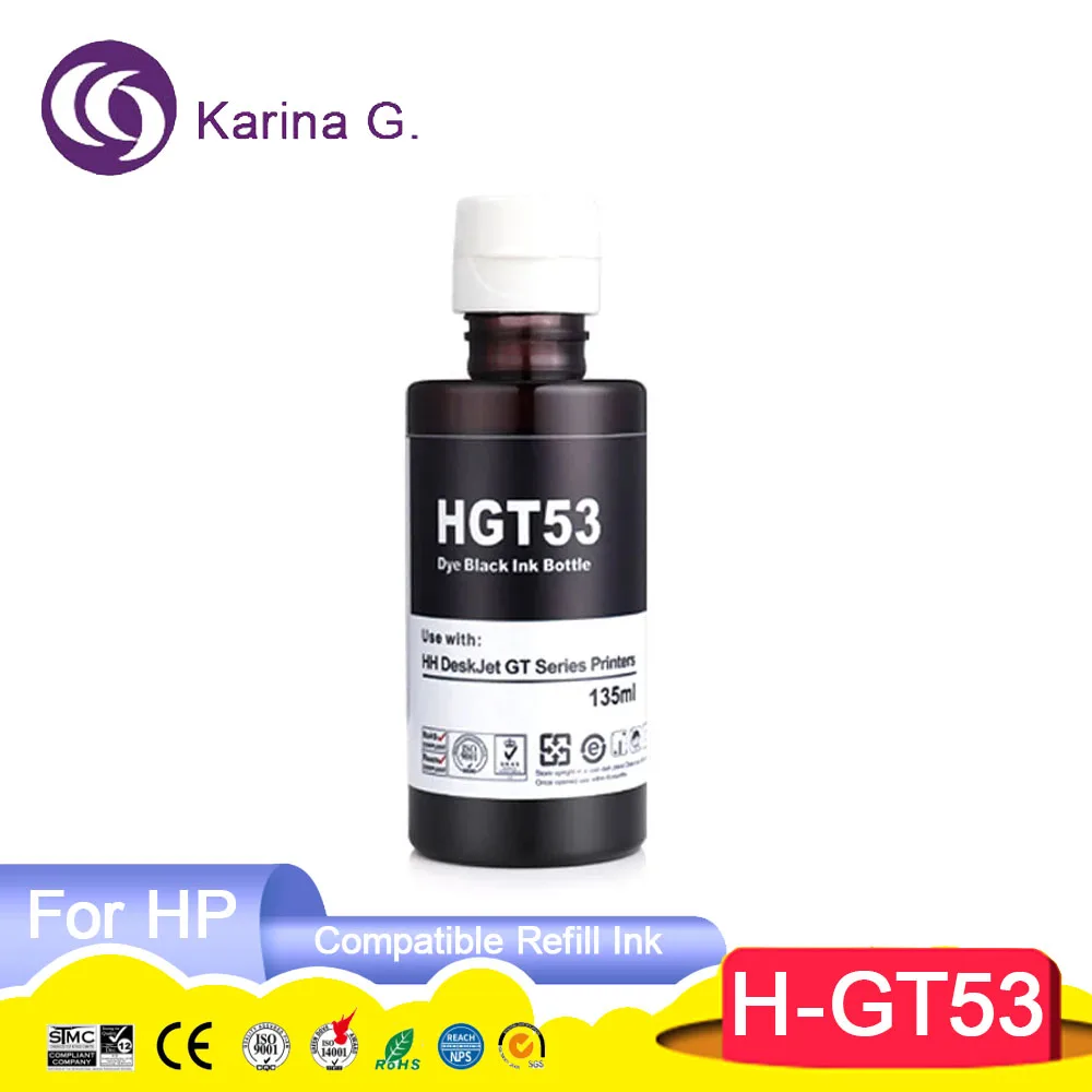 GT52 GT53 GT53XL Premium Color Compatible Refill Inkjet Ink for Ink Tank 319/41