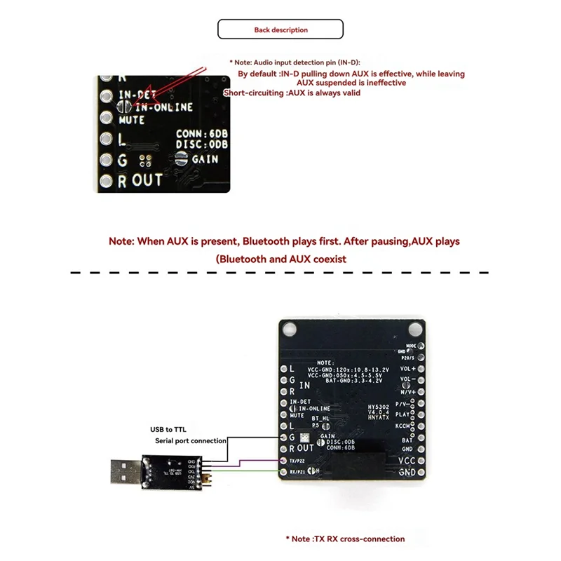 【B74A】QCC5125 V5.1 Bluetooth 보드 LDAC 무손실 AUX AAC/APTX/APTXLL/APTXHD/LDAC APP 이름 변경 번호 EQ