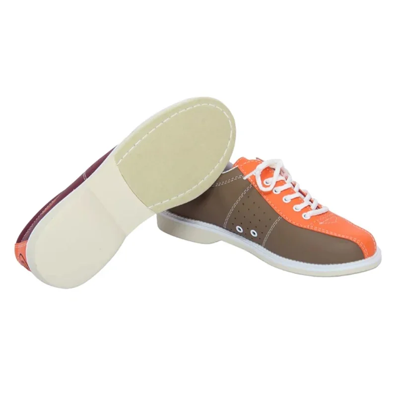 Men Women PU Leather Bowling Shoes High Quality Unisex Sports Beginner Bowling Sneakers Soft Breathable Indoor Shoes 34-48