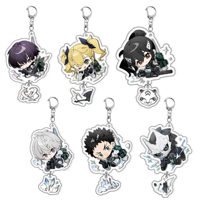 6pcs Anime Kaiju No. 8 Keychain Cartoon Figure Ashiro Mina Bag Pendant ...