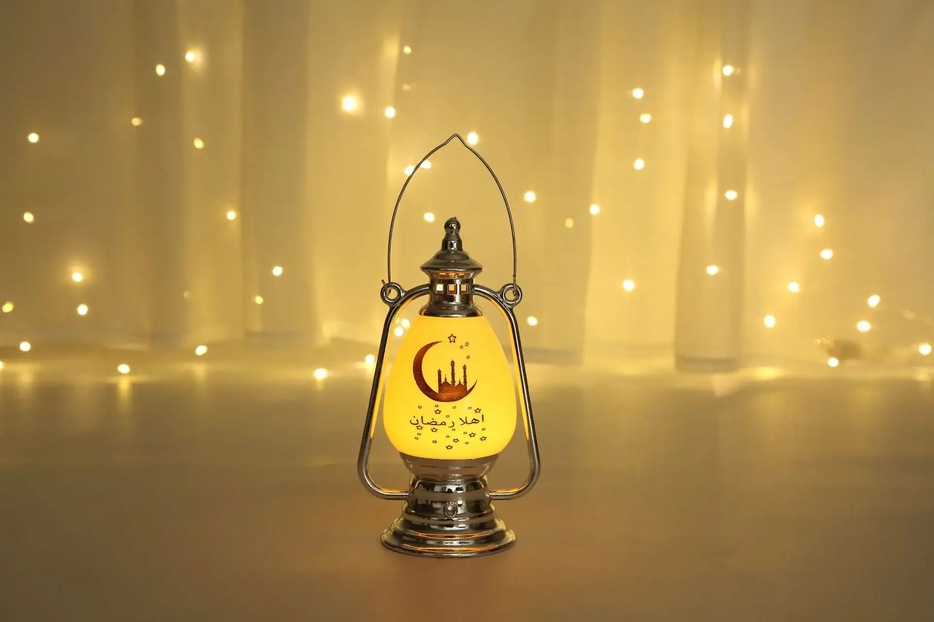 

Islamic Eid Al Adha Ramadan Gifts LED Lights Oil Lamp Decoration Eid Mubarak Ornament Ramadan Decorations for Home