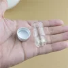 50/100 PCS/lot 22*40mm 8ml Tiny Glass Small Bottles Decorative Glass Jars Silver Screw Cap Vial Mini Containers Bottles 3
