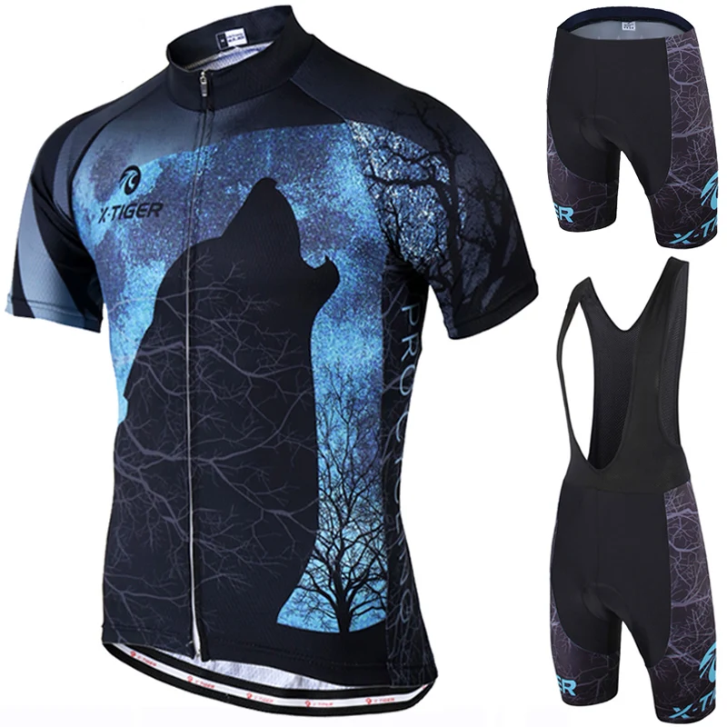 X-Tiger Pro Summer Cycling MTB Jersey Set Ropa Ciclista Hombre Maillot Ciclismo Bicycle Clothes Cycling Set