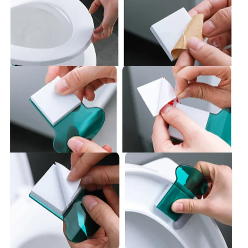 Portable Nordic Transparent Toilet Seat Lifter Toilet Lifting Device Avoid Touching Lid Handle WC Accessories 1pcs toilet seat accessories