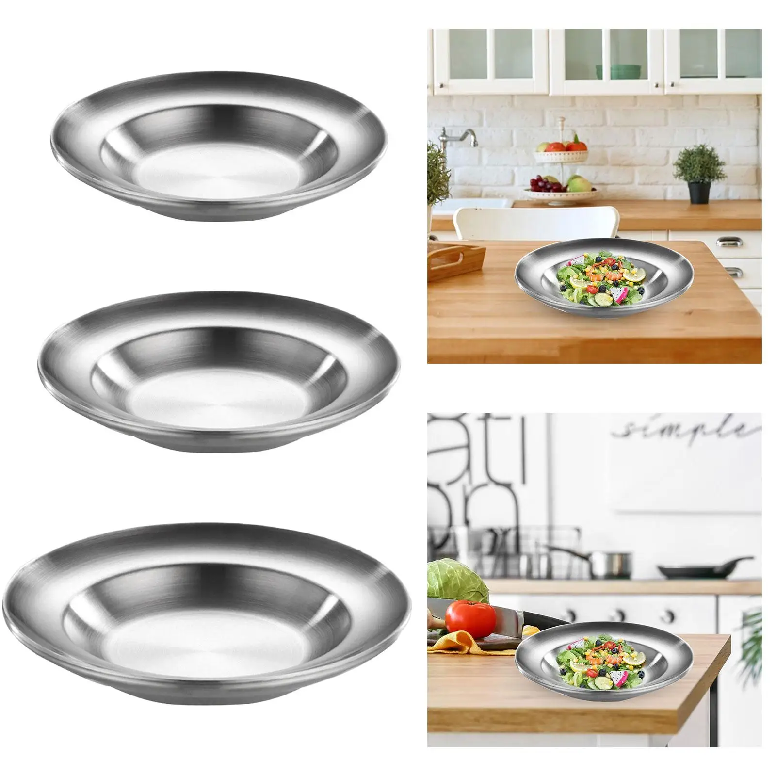 Serving Dishes Multifunction Salad Plate Simple Design Dessert Dishes Tray for Activities Household Restaurant Supplies Wedding