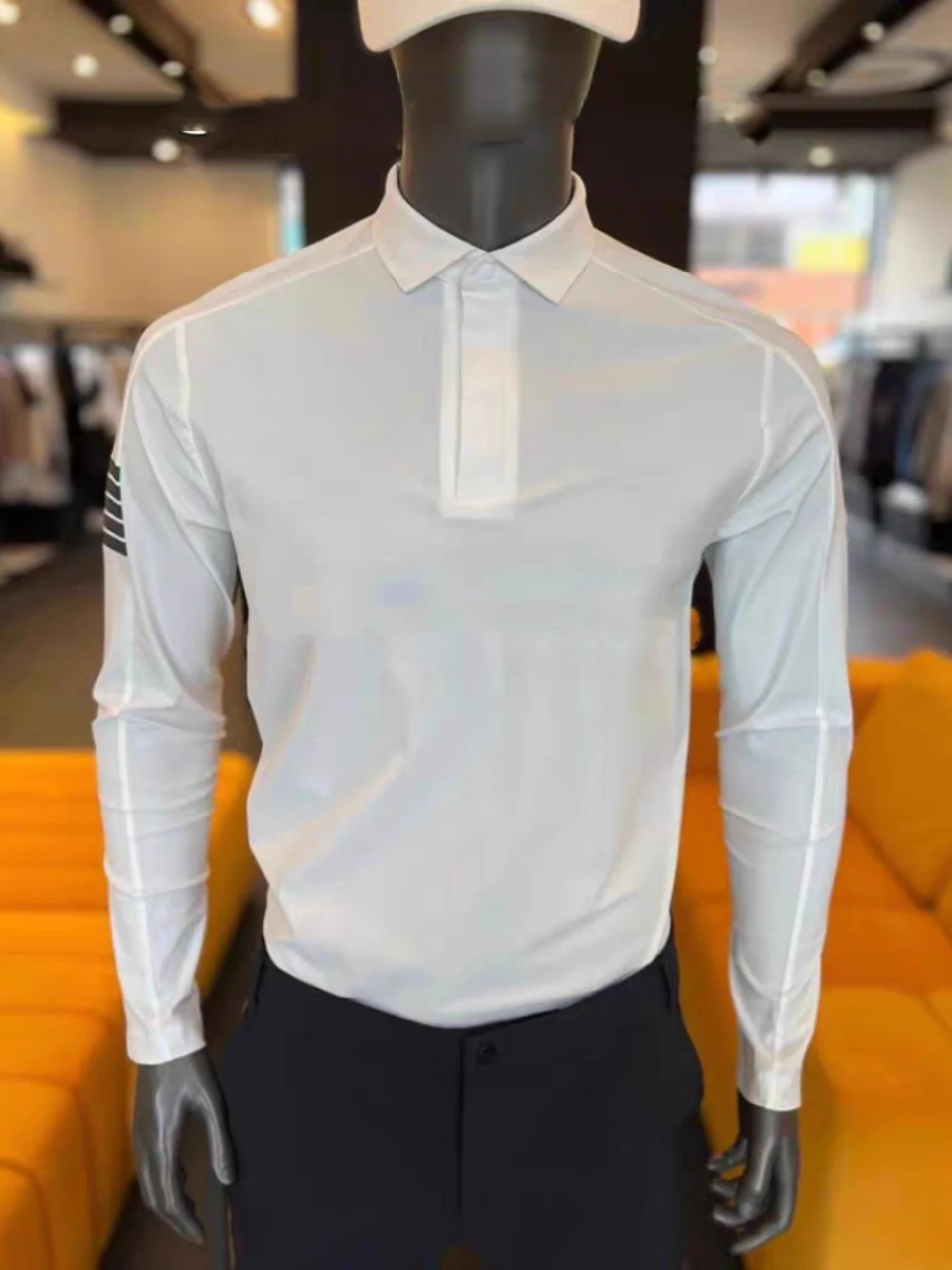 

24 Spring Golf Men's Roll-neck Half Button-down Long Sleeve T-shirt Korean Golf Jersey Top Shirts Mens Golf sport