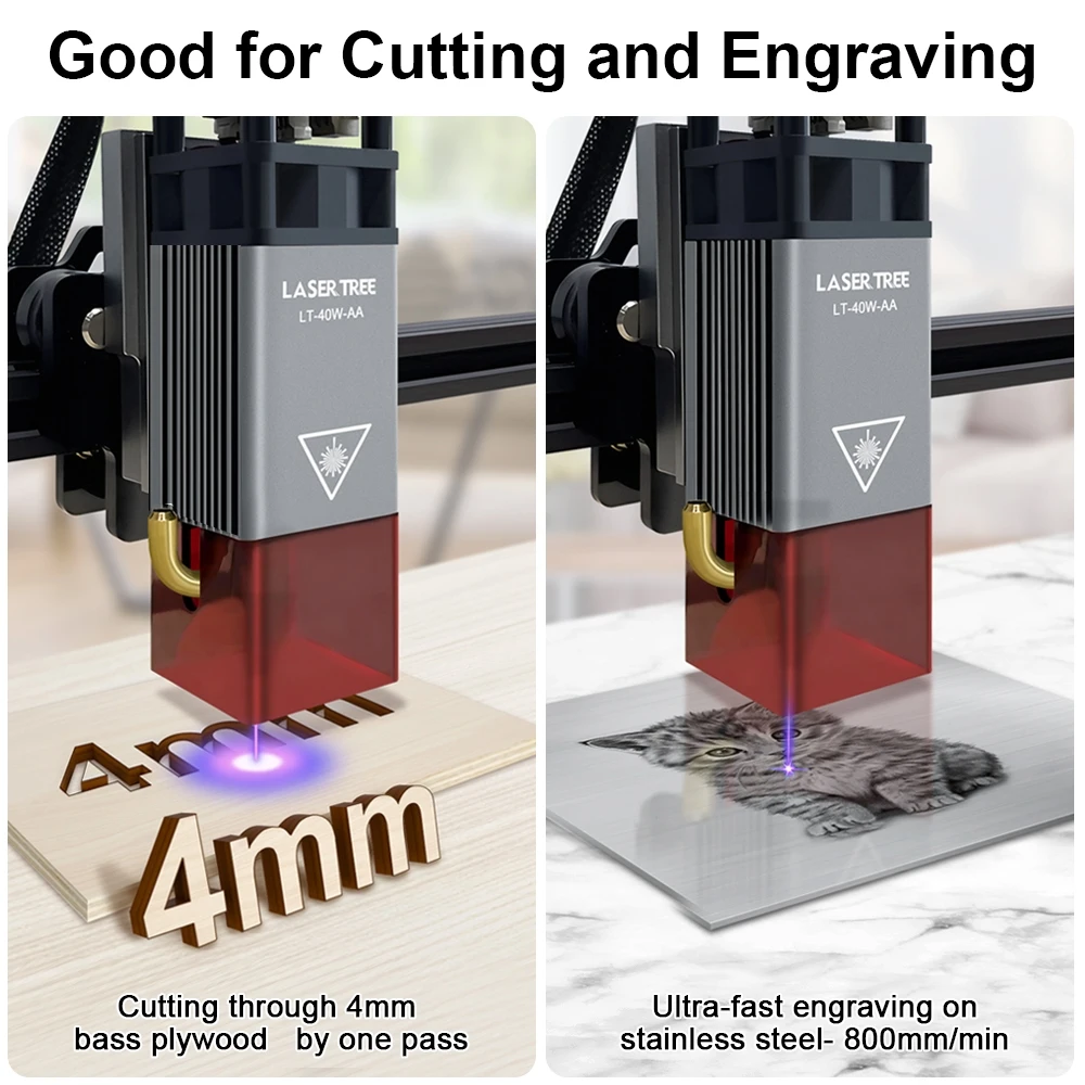 LASER TREE 450nm 40W Laser Engraver Head TTL Blue Light LASER TREE 450nm 40W Laser Engraver Head TTL Blue Light