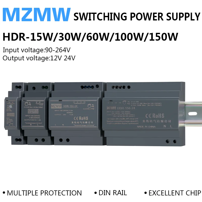 Alimentatore su Guida DIN 12V 1,25A 15W IPW-DIN-DC1215W Logilink