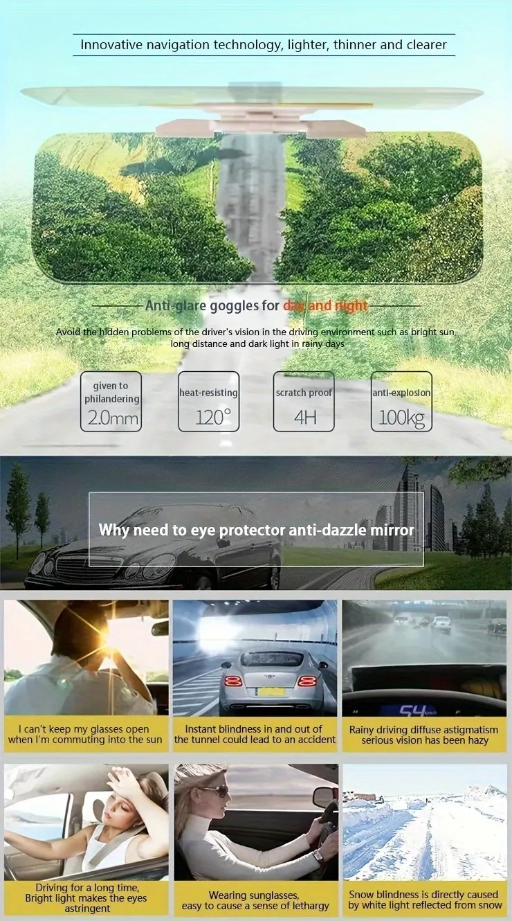 Tag- und Nacht-Anti-Blend-Nachtsicht-Fahrerbrille, verbesserte Licht-Autofahrerbrille, Sicherheitsbrille für Fahrten bei Tag und Nacht – Detail 10