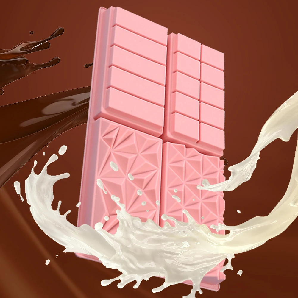 Silicone Dubai Chocolate Bar Mold for DIY Rectangular Chocolate Bars, Non-Stick Chocola... - SKU SCBM1819 - UGI Packaging