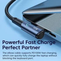 Toocki 100W USB C To USB C Cable 90 Degree For iPad MacBook Pro Xiaomi Samsung Huawei Fast Charging Type C Date Cord - Image 2
