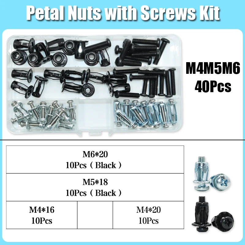 Expansion Clamp Petal Rivet Lock Jack Nut Bolt Set Steel Hollow Wall Iron Rivet Riveter Fixed License Plate for Car Screw M4 M5 screw bolt nut set expansion plugs screw washer nut kit auto fasteners assortment