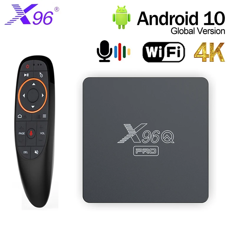 X96Q PRO Android 10.0 Smart TV Box Allwinner H313 Quad Core 4K Wifi HDR Voice Control Set Top Box Media Player TVBOX 2G 16G For smart tv box tv box streaming media player