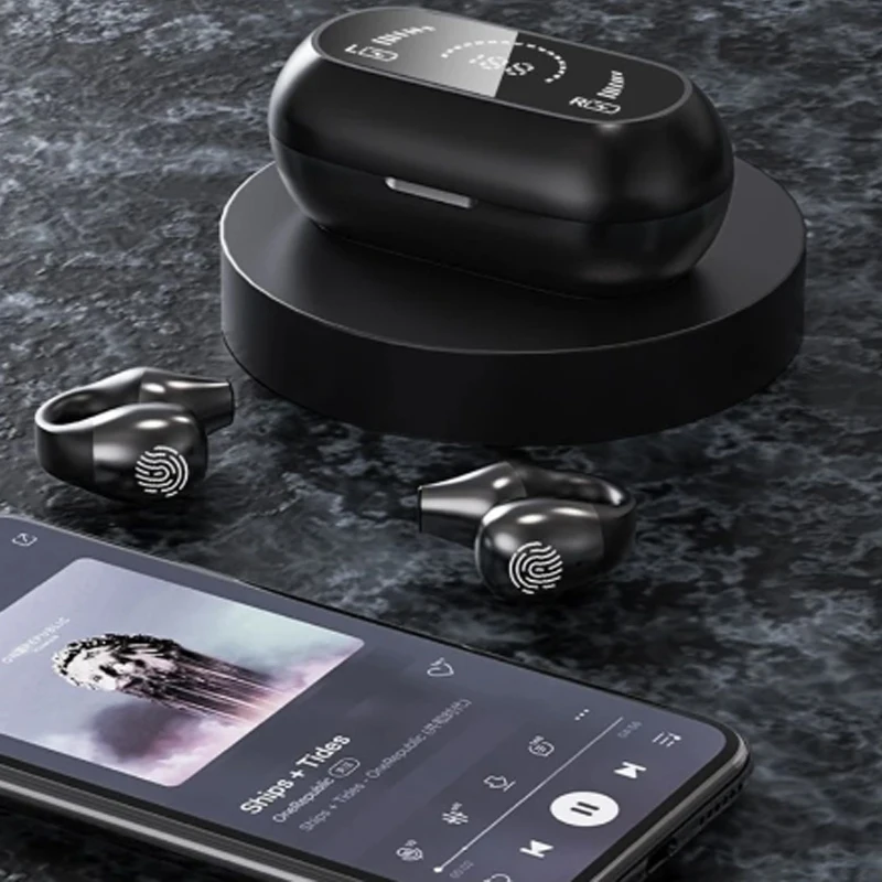 Per Xiaomi Redmi 9Tinfinix 6 Infinix 5 Asus Zenfonbone Conduction Concept Ear-Clip Gioco Sportivo Musica Noise Cancelling Bluetooth