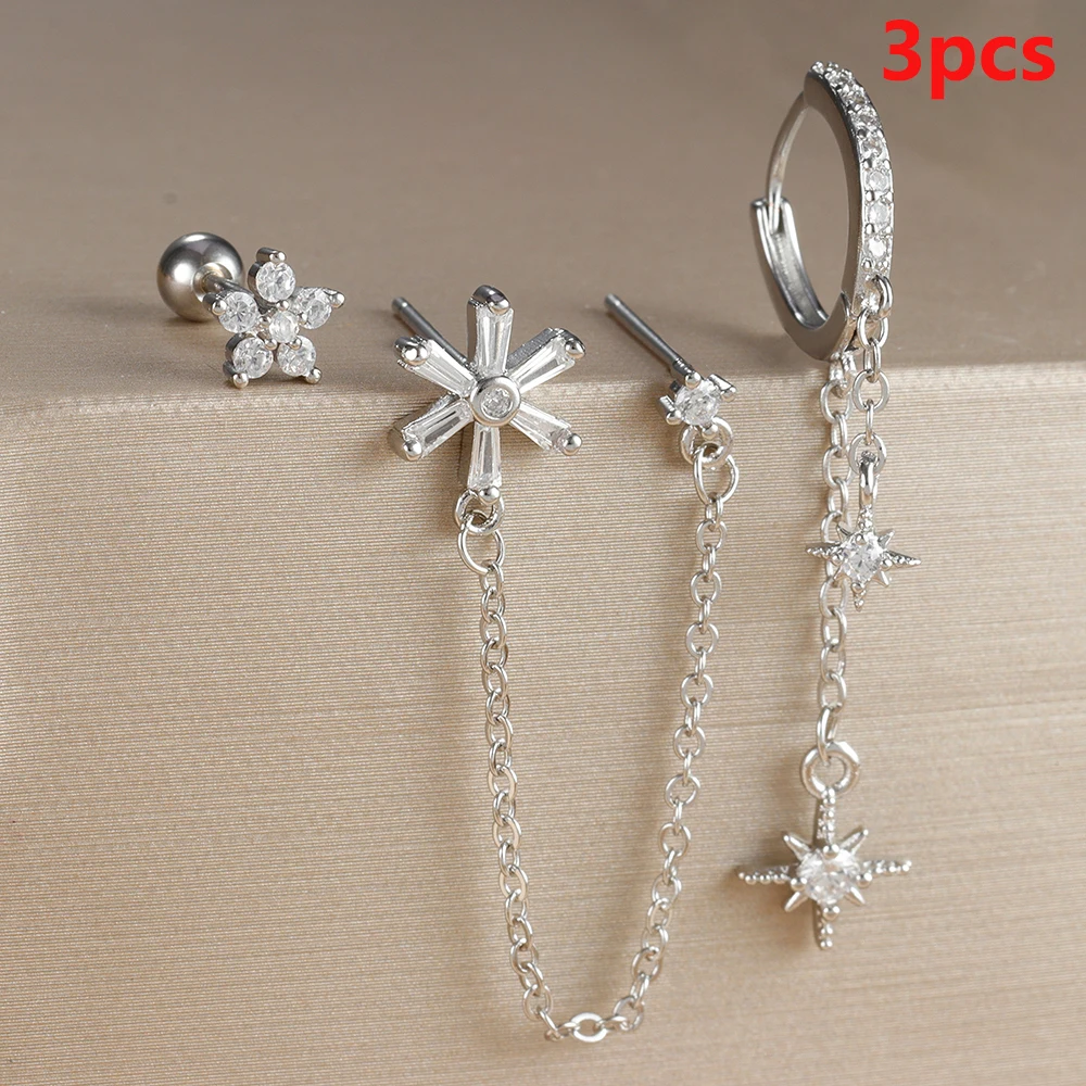 Elegant Rose Red Zircon Earrings
