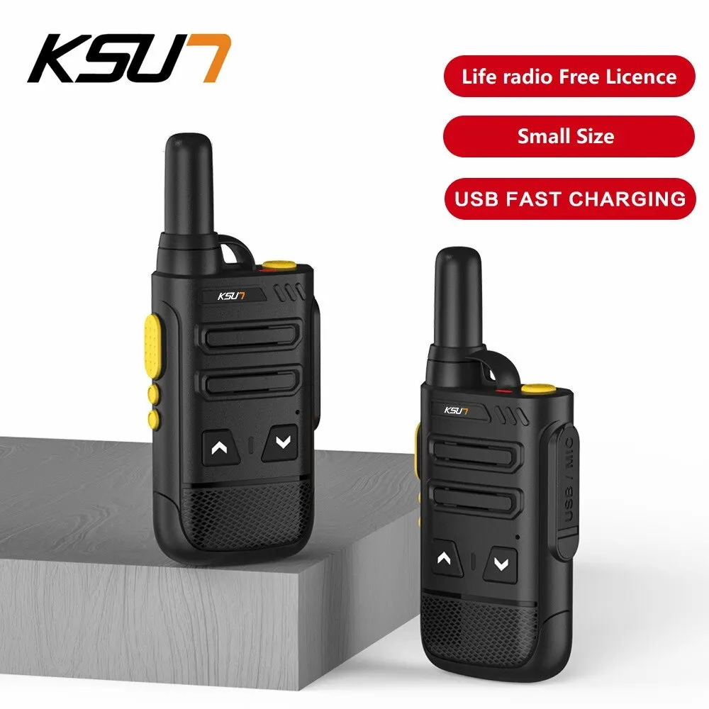 KSUT Rechargeable Walkie Talkie Small Size Transmitter Uhf Wireless Set 16 Channel Kids Mini Walkie Talkies Two Way Radio 2022SL