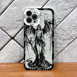 Punk Gothic Fallen Angel Clear Soft Phone Case for Oppo A15(A15S A35) (TSY-C2410316T1)