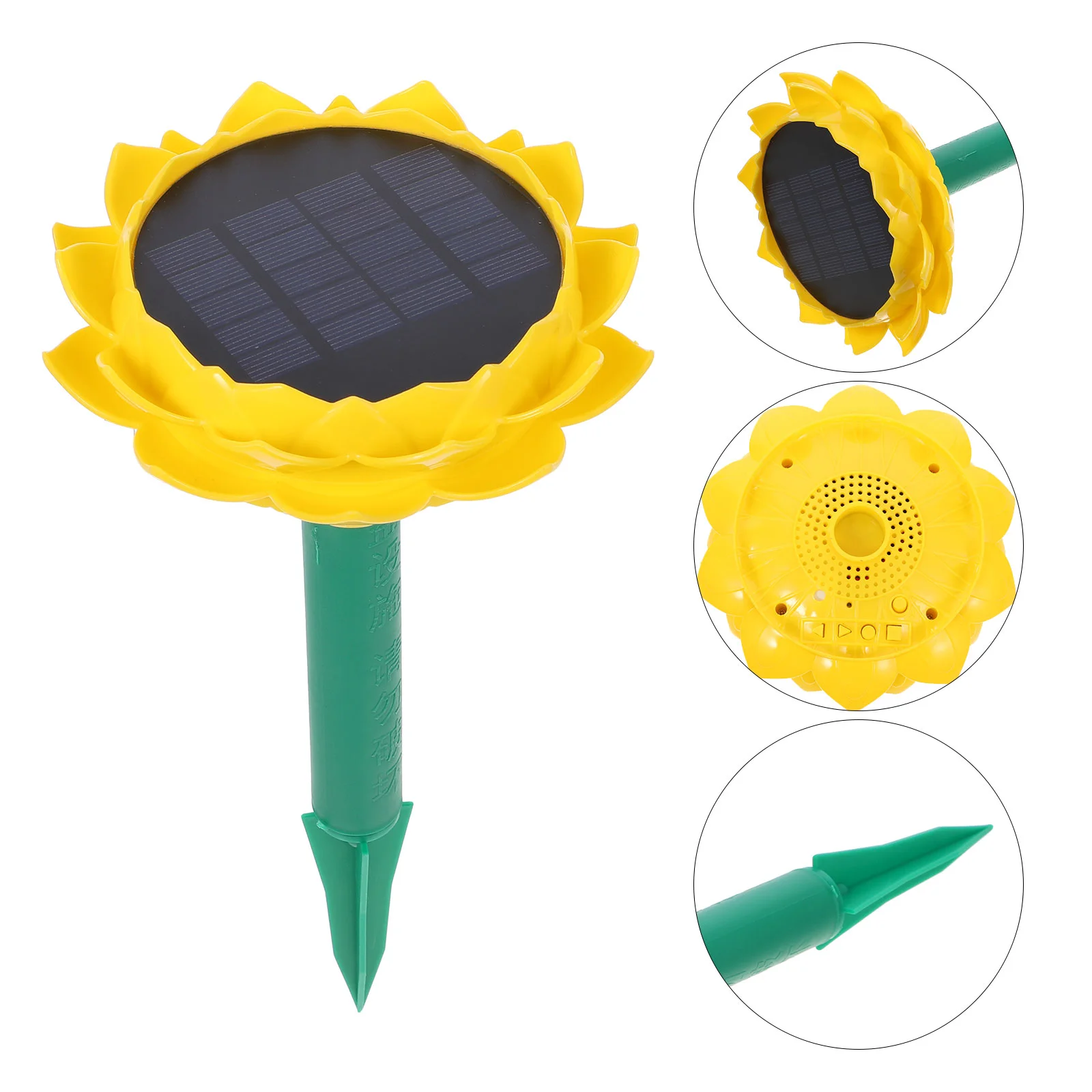 Speaker Solar Power Buddha Statue Music Player Plastic Powered Waterproof