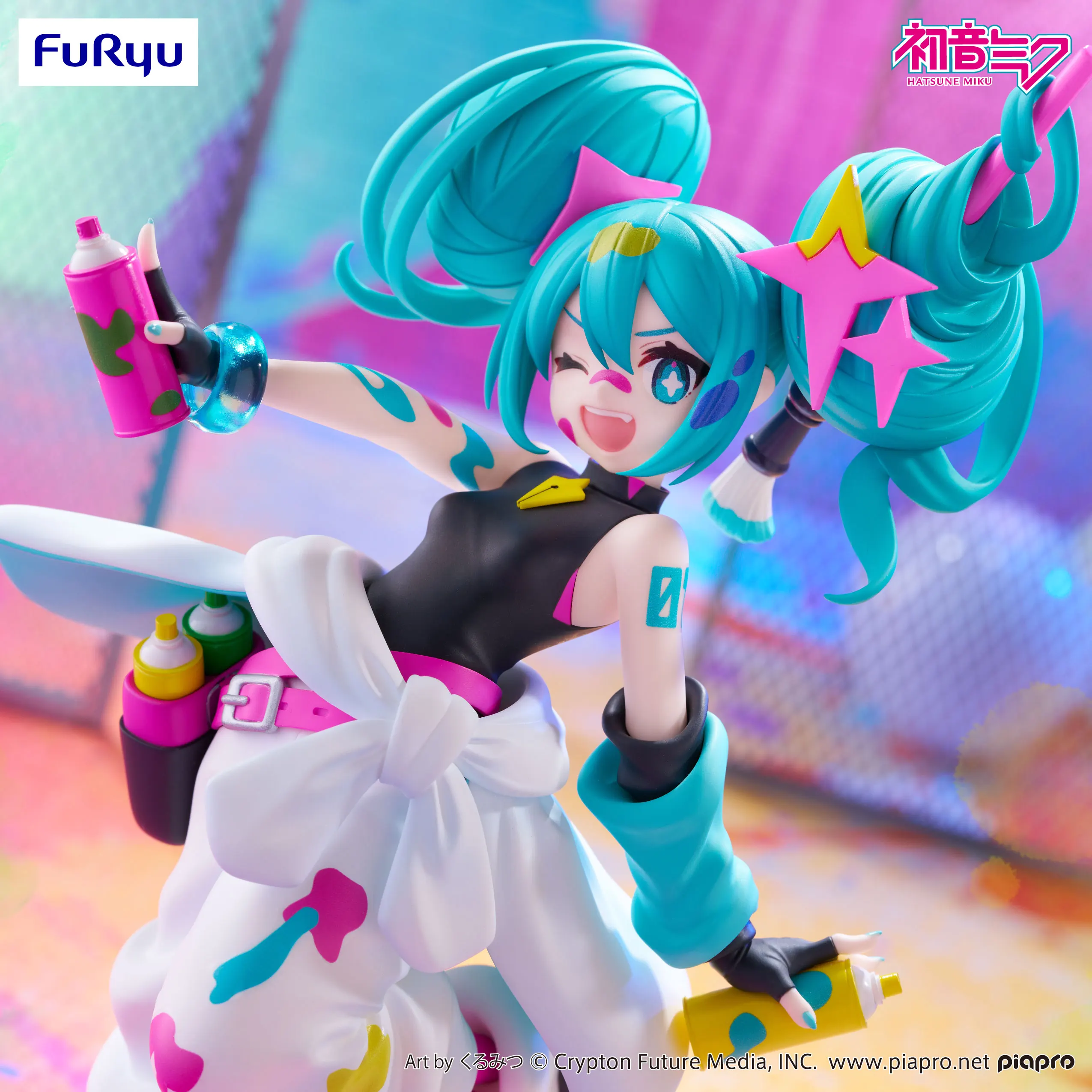 Original FuRyu Trio-Try-iT Hatsune Miku Painting Girl Anime Figure