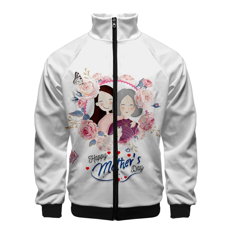 Nuevas chaquetas Ni con estampado 3D para el Día de la Madre, chaqueta con cremallera para hombre y mujer, ropa informal de moda, ropa para hombre, abrigo con capucha