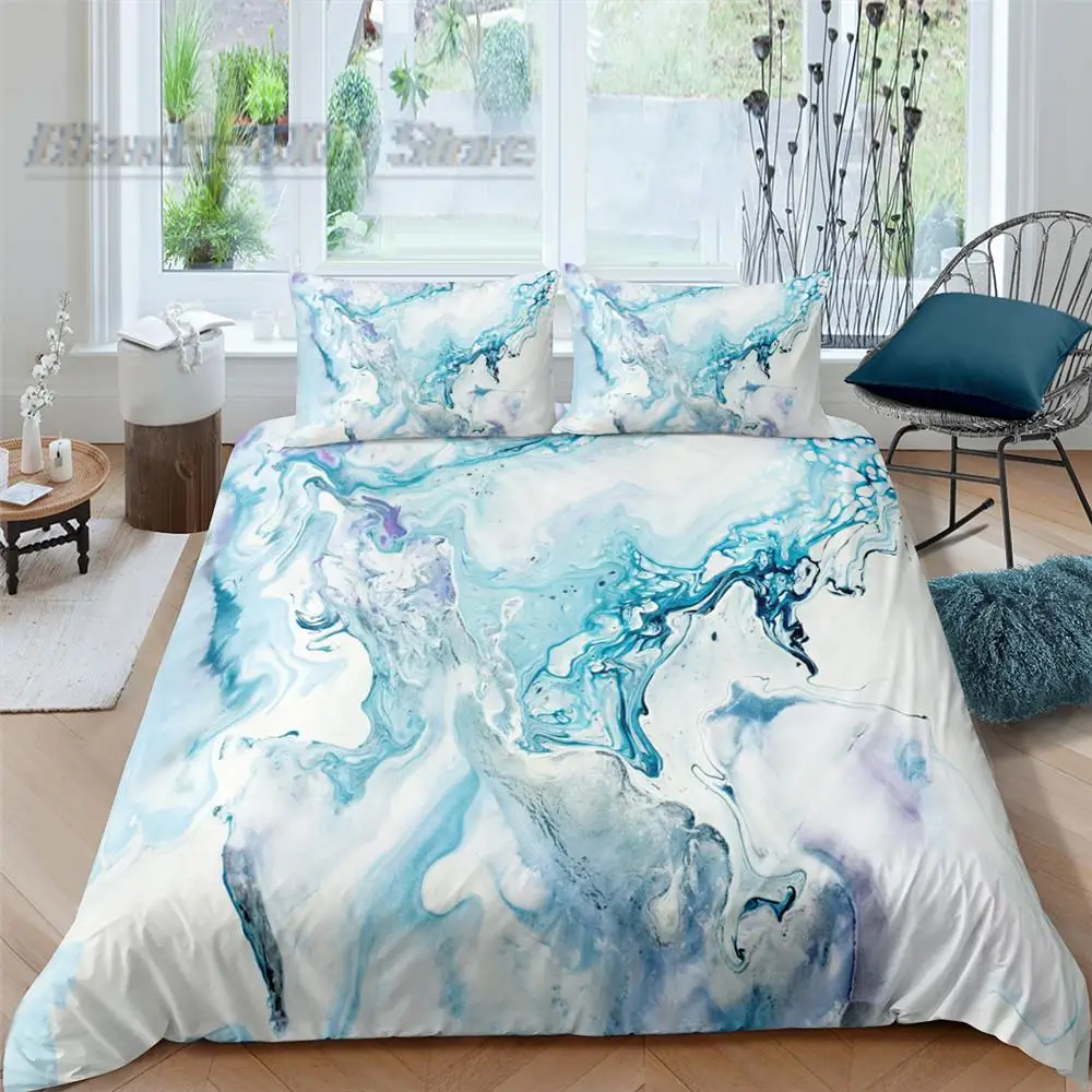 MarblePatternPrintedDuvetCoverSingleTwinDoubleFullKingSize