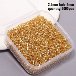 Elegant Gold & Silver Glass Seed Beads for Jewelry Crafting - Bohemian Style Beading Accessories Box (Style 4 - gold)