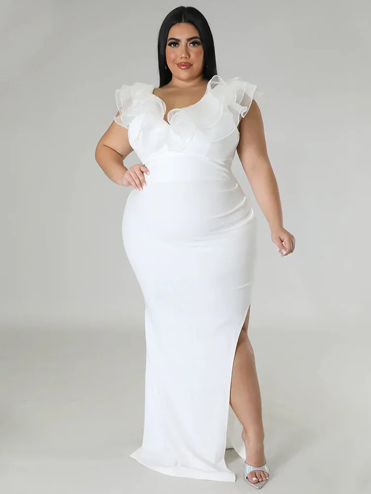 فستان ماكسي نسائي رسمي مقاس كبير